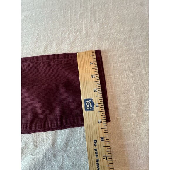 J. Crew Stretch Burgundy‎ Wine Ankle Corduroy Pants Women’s Size 25 - Picture 11 of 11